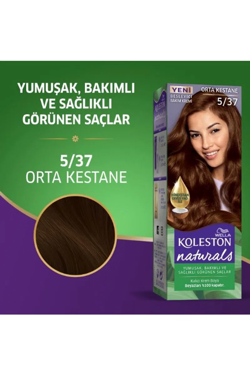 Naturals Saç Boyası Orta Kestane 5/37 2x Paket görsel 6