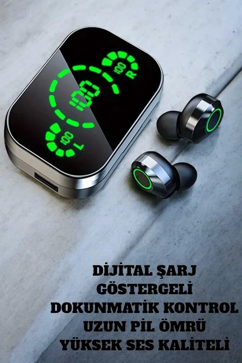 Bluetooth Kulaklık Mikrofonlu Dokunmatik Kontrol ANC Özelliği görsel 2