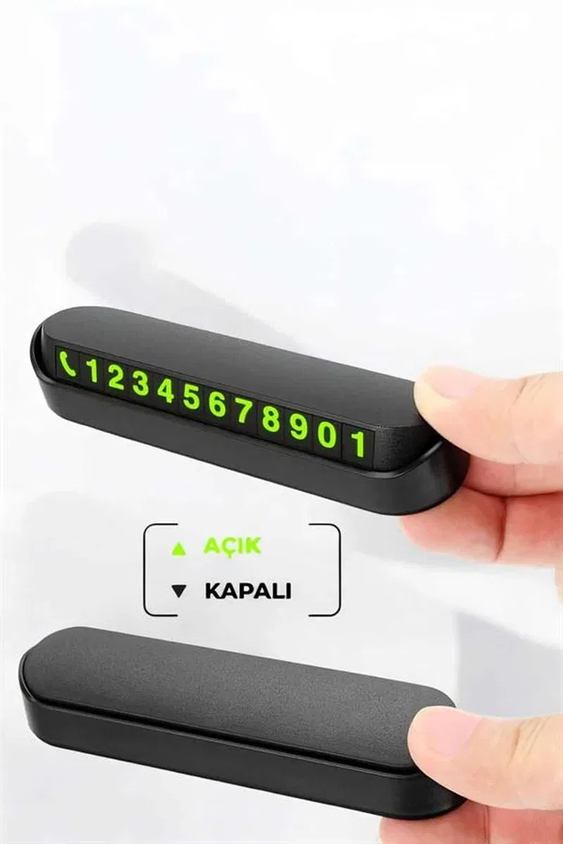 Araç İçi Numaratör Numaralık Torpido Üstü Açılır Kapanır Telefon Numarası Bırakma görsel 4