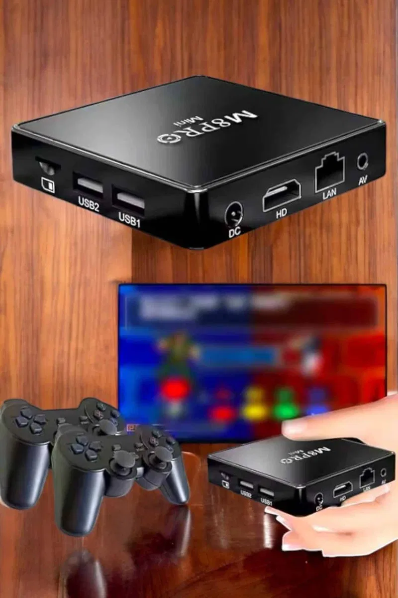 Oyun Konsolu Çift Kollu 1000 Oyunlu TV Box Netflix Youtube Atari görsel 2