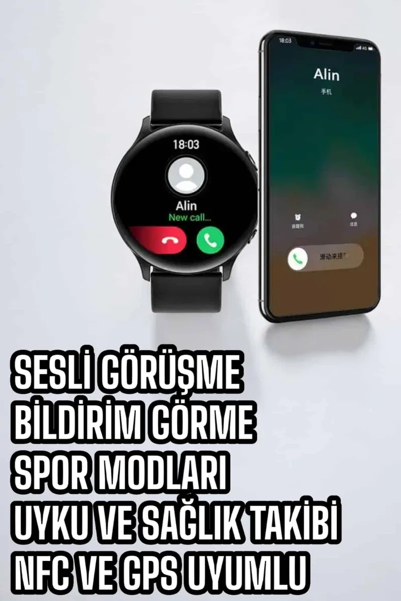 Akıllı Saat Çok Fonksiyonlu Sesli Görüşme NFC Uyumlu Amoled Ekran görsel 4