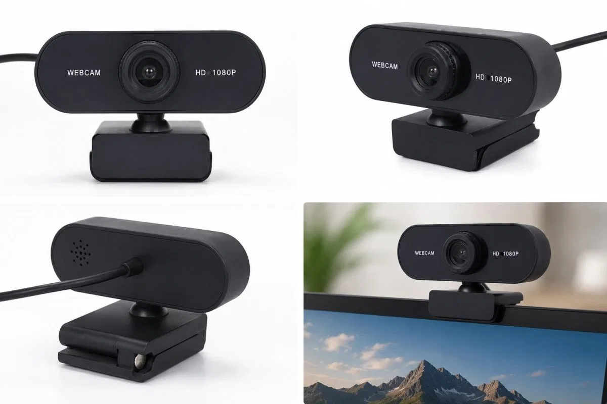 Webcam Orjınal Hd 1080p Konferans Kamera Dahili Mikrofon Görüntülü Sohbet Yayın Kamerası Hd Video görsel 2