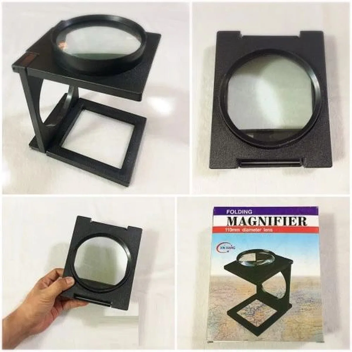Masa Üstünde Proje Çizimi. küçük Yazı Vb Okuma İçin Mükemmel 110 Mm Katlanır Büyüteç görsel 2