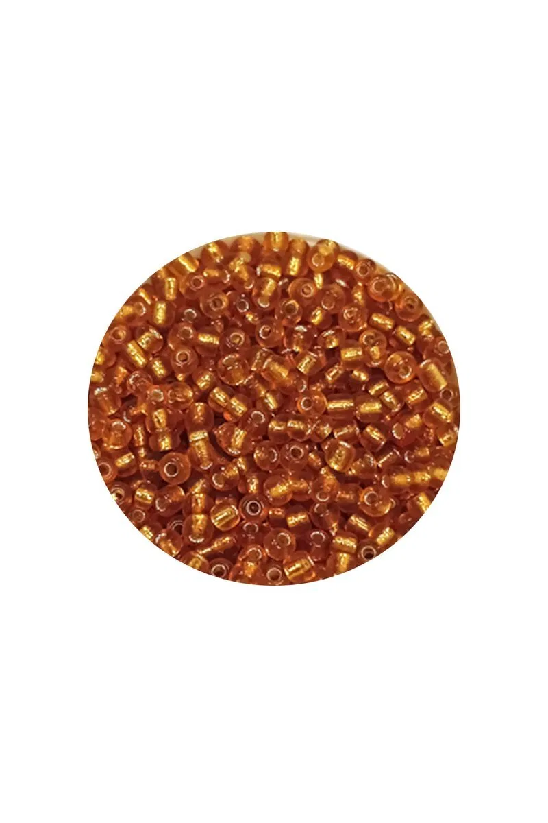 Dökme Cam Kum Boncuk (11/0) 2 mm - 60 Gram - Koyu Bal Rengi - BNC070 görsel 2