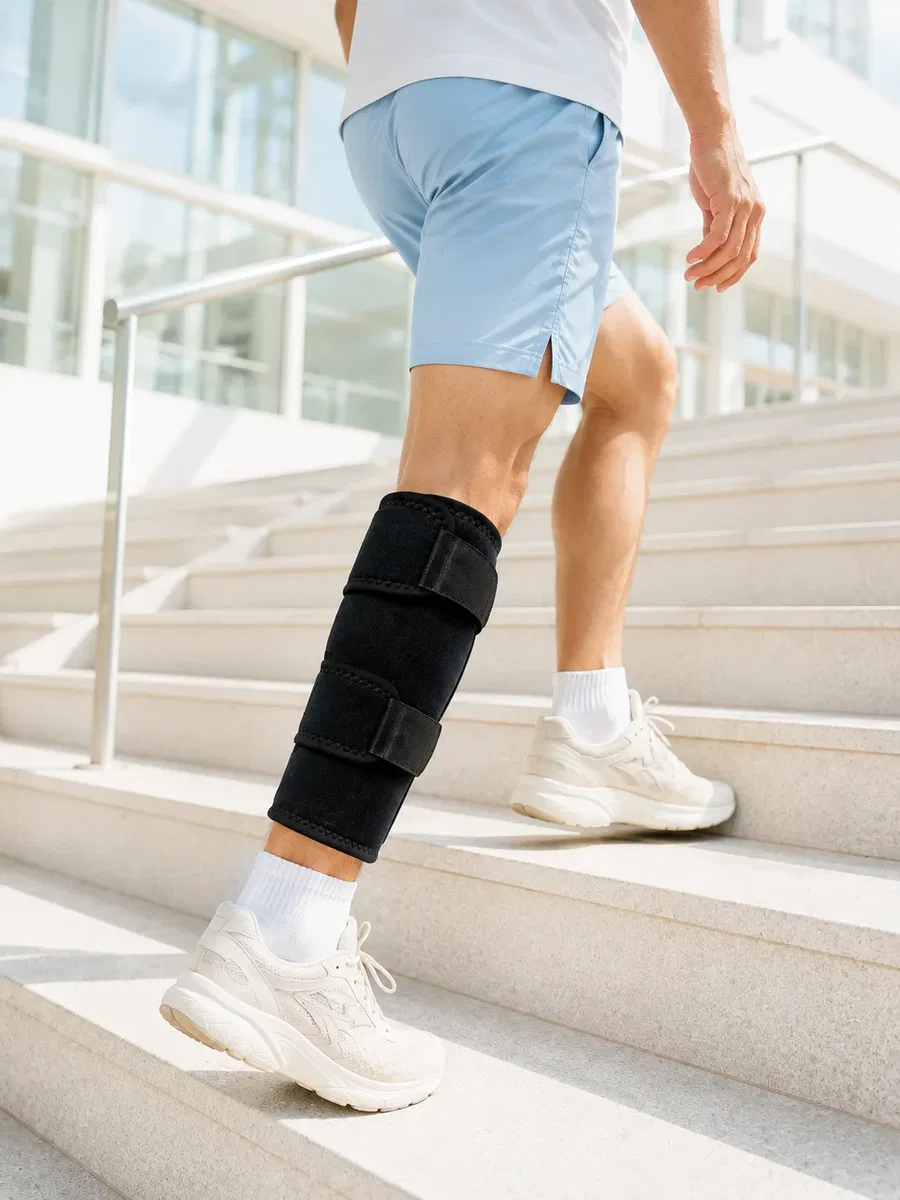 Alt Baldır Destekliği Çift Sabitleme Bantlı Ayarlanabilir Spor Baldırlığı görsel 3