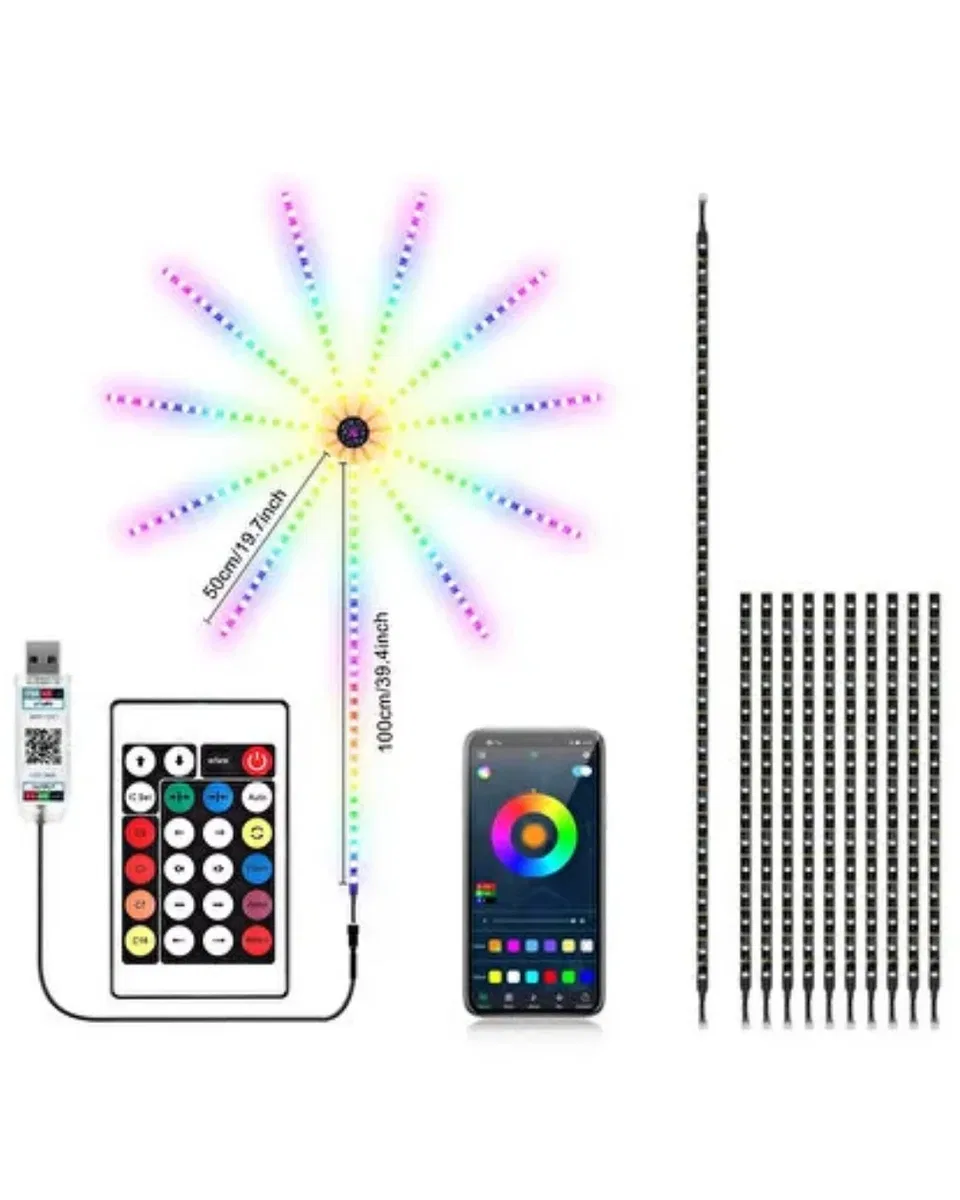 Akıllı RGB LED Duvar Lambası Kumandalı ve Uygulama Kontrollü Yeni Nesil görsel 4