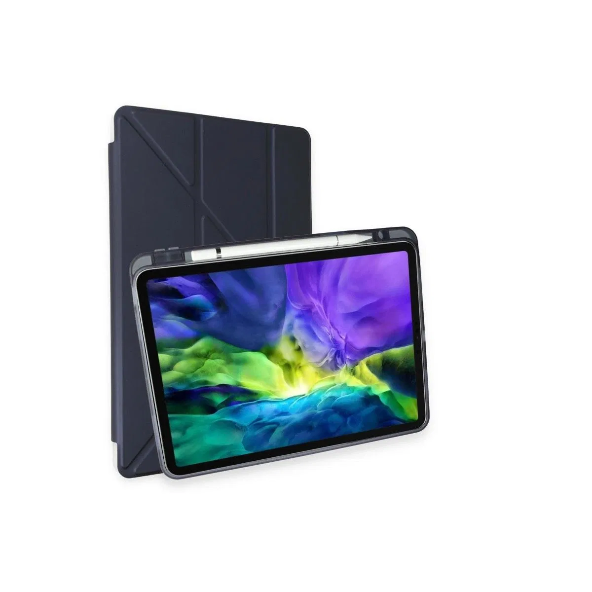 Apple İpad Air 4 10. 9 Kılıf Kalemlikli Mars Tablet Kılıfı - Lacivert