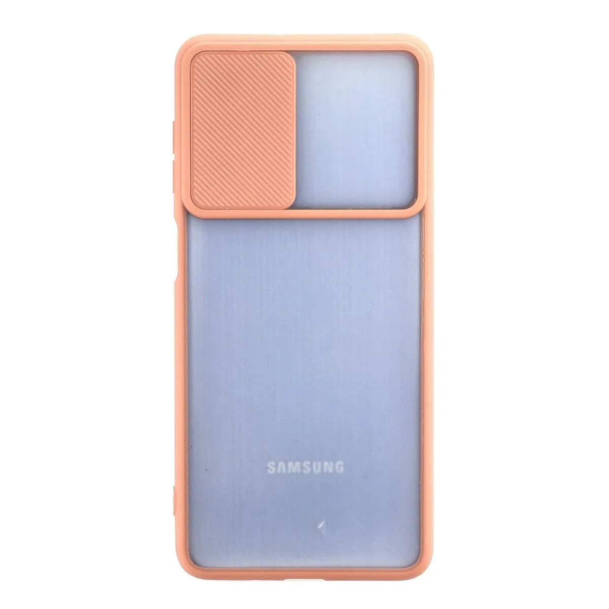 Samsung Galaxy M52 5g Kılıf Palm Buzlu Kamera Sürgülü Silikon - Pembe görsel 2