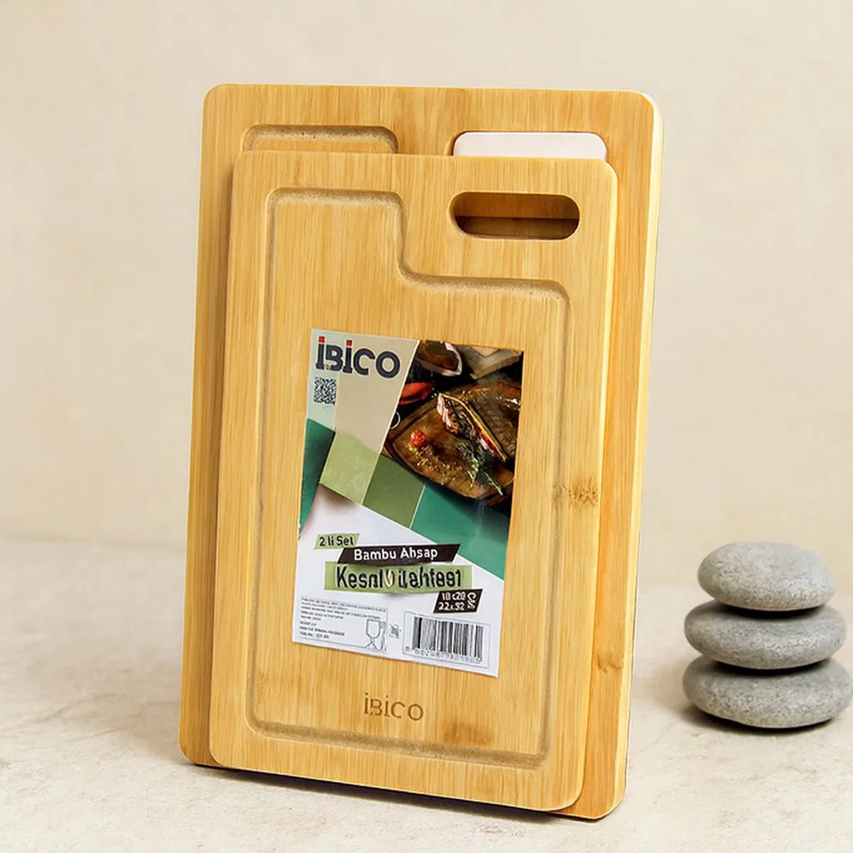 Bambu Kesme Tahtası Oval Kulplu