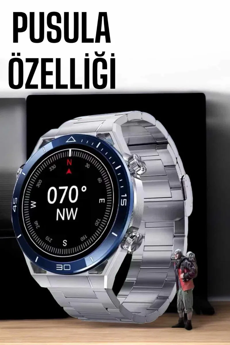 Akıllı Saat Yeni Nesil Bluetooth Bağlantılı Uyku ve Sağlık Takibi NFC ve GPS görsel 4