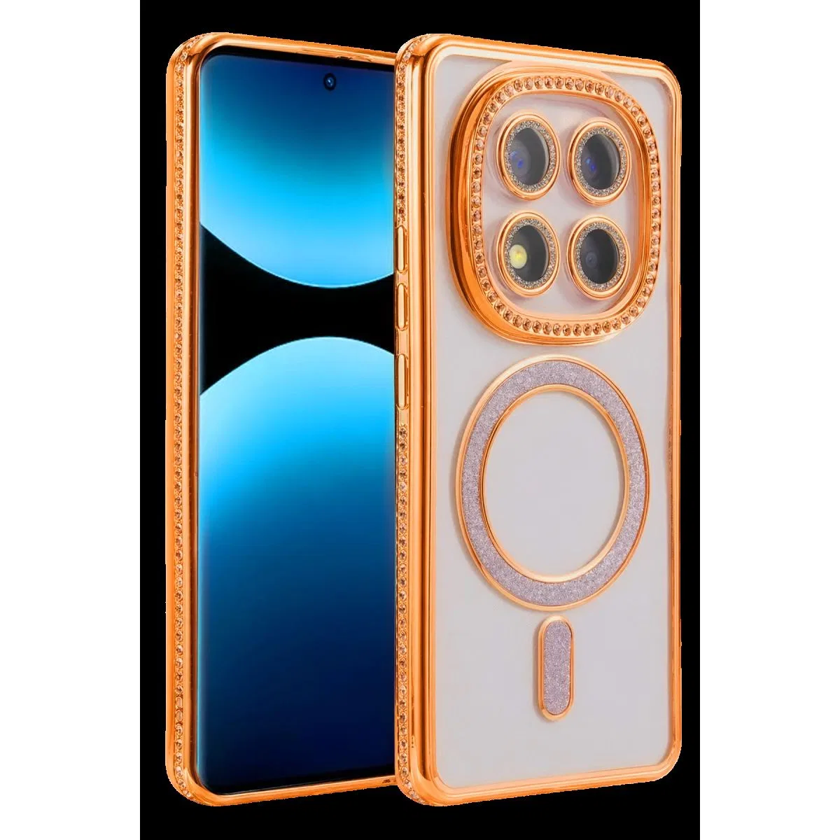 Xiaomi Redmi Note 15 Pro Plus 5g Joke Simli Magneticsafe Kılıf - Turuncu