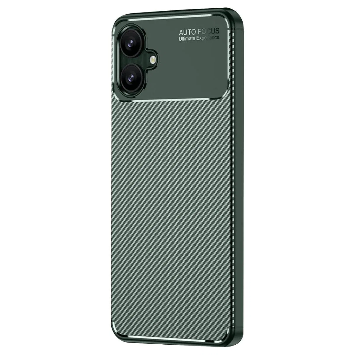 Samsung Galaxy A06 Kılıf Auto Focus Karbon Kapak - Koyu Yeşil görsel 2