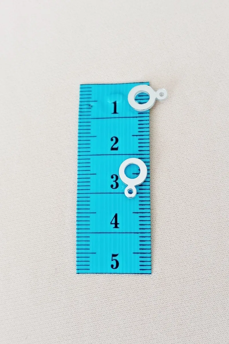 Oya Abiye Bileklik Kolye Pleksi Metalik Plastik Pul Gümüş Renk 24 gram 210 adet - BNC570 görsel 2