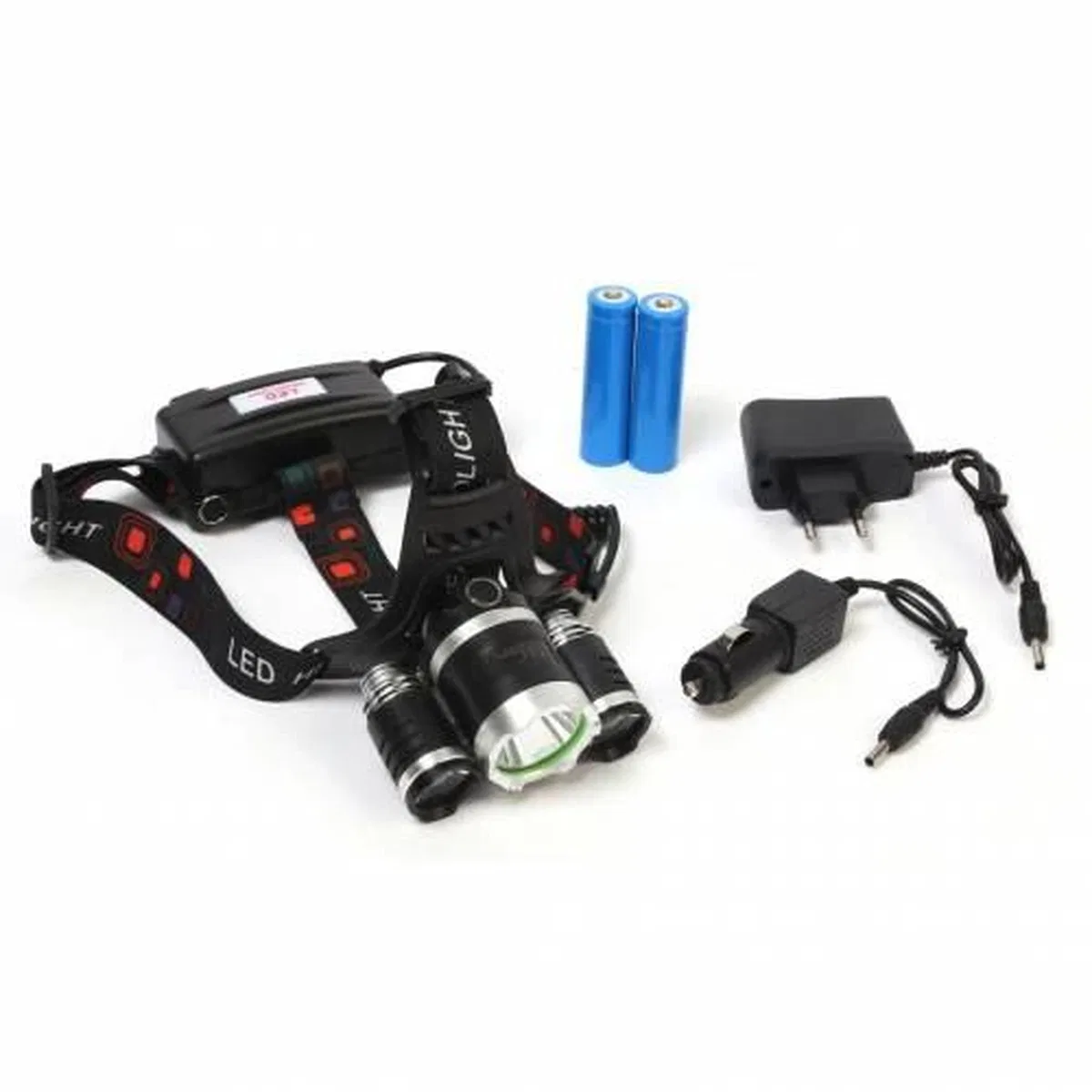 Br-5000 T6 5000 Lm 3xcree T6+2r5 Led Kafa Feneri görsel 3
