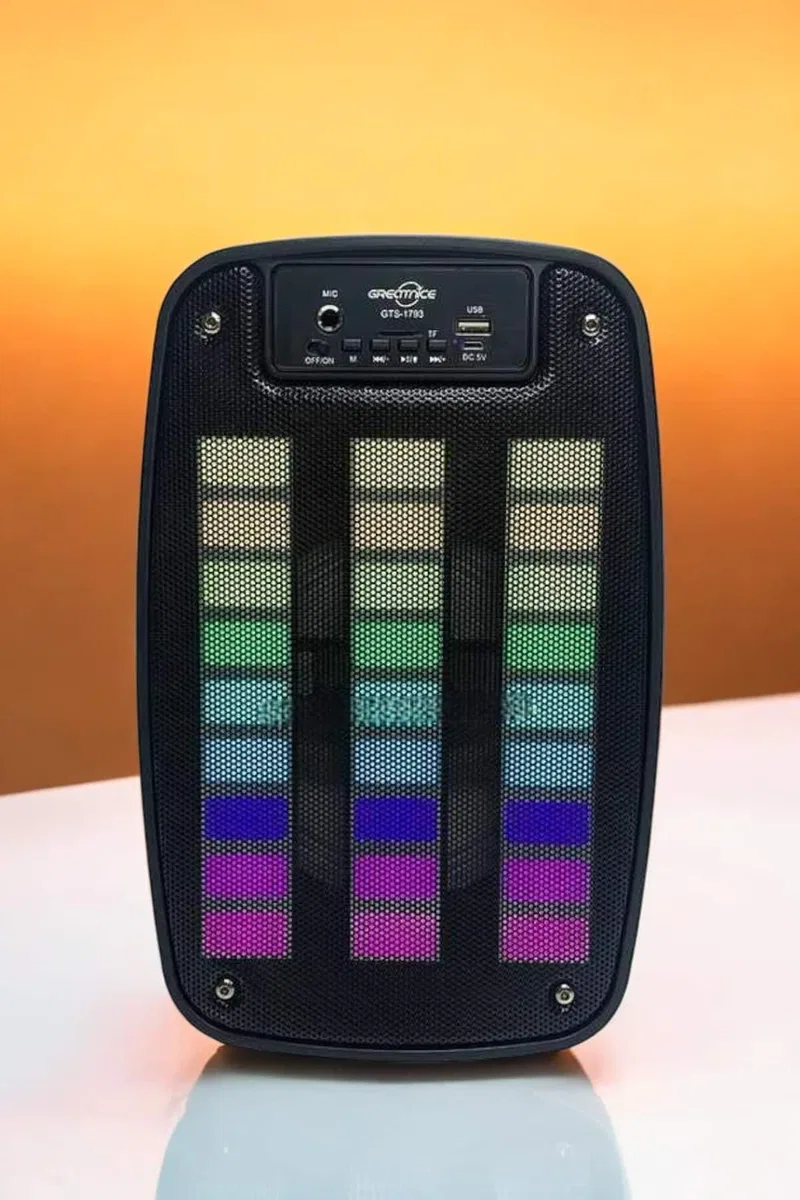 Bluetooth Hoparlör RGB Işıklı USB SD Kart Girişli Taşınabilir görsel 3