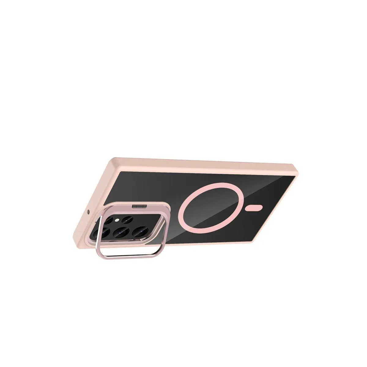 Joko Samsung Galaxy S25 Ultra Remim Lensli Magsafe Standlı Kapak - Pembe görsel 3