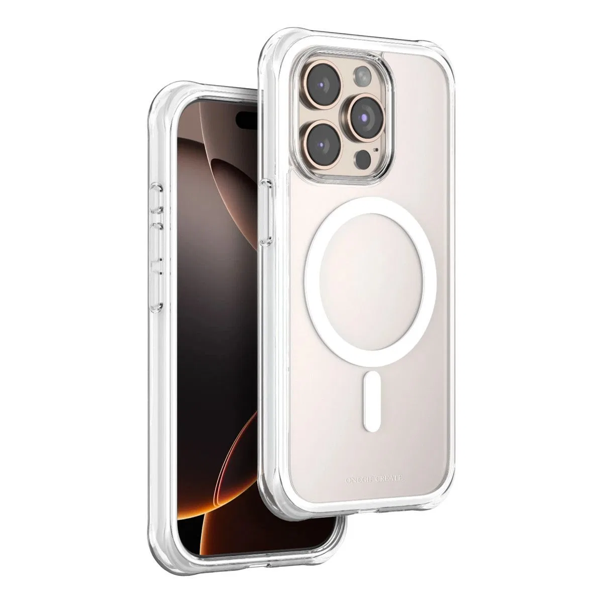 Onegif Apple İphone 15 Pro Max Hulk Magsafe Kapak - Beyaz