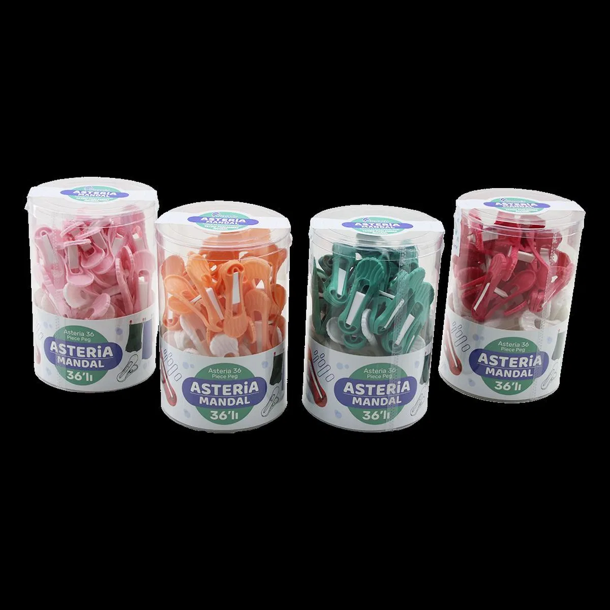 Plastik Renkli Mandal 36'lı Kutulu (Yaysız) görsel 3