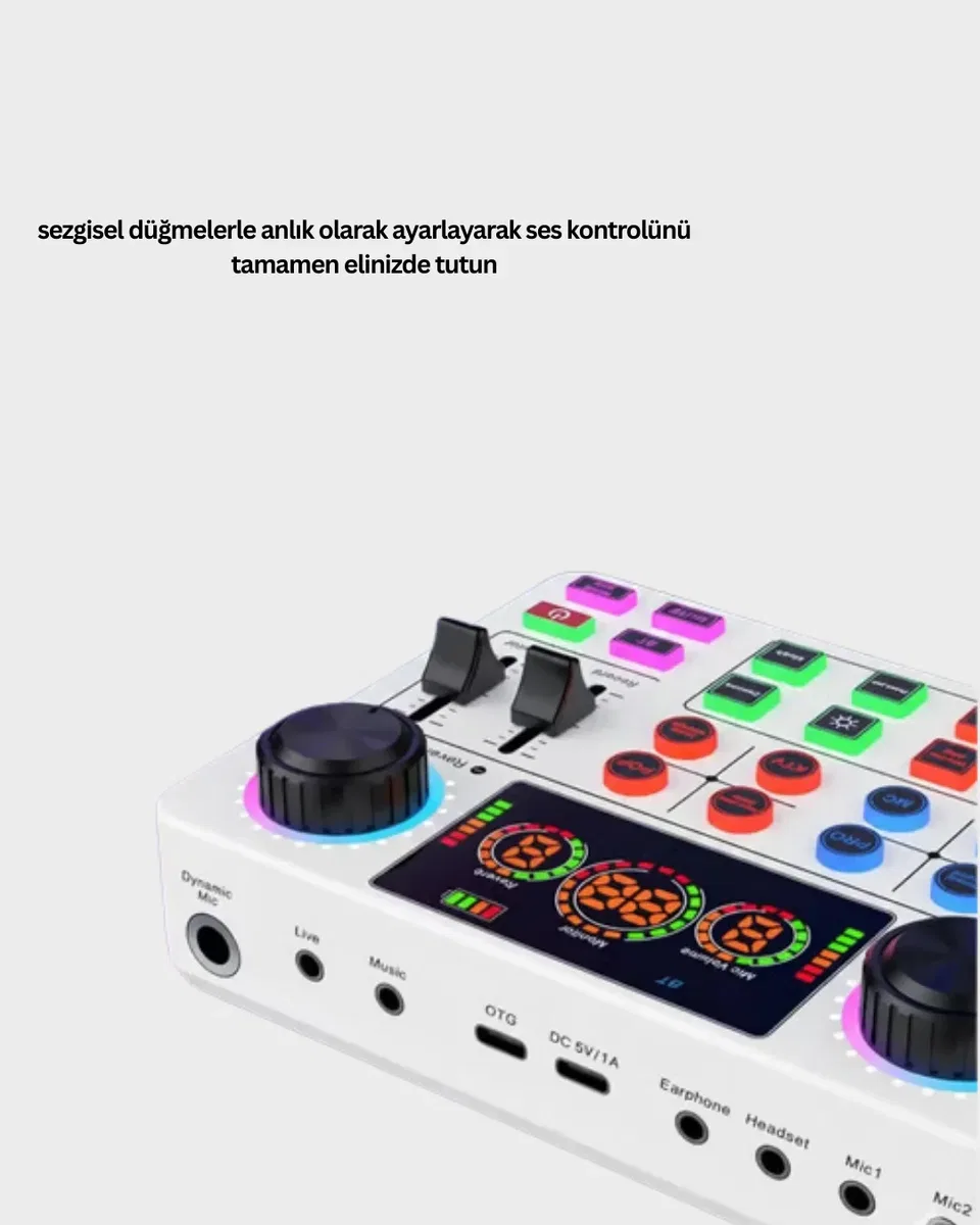 Bluetooth Bağlantılı Karaoke ve Yayın Ses Kontrol Ünitesi görsel 2