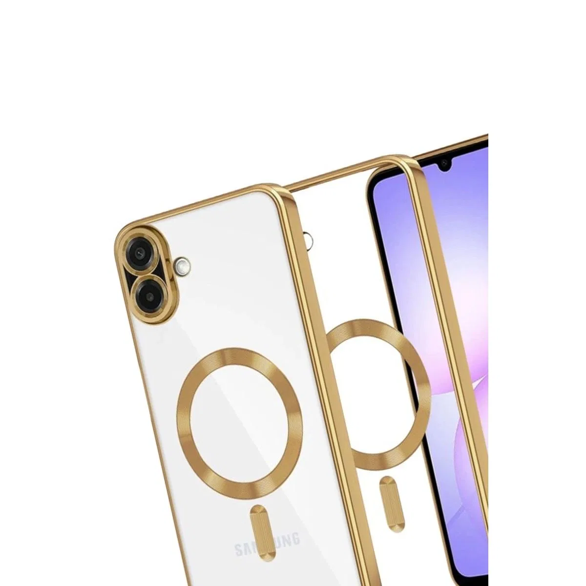 Samsung Galaxy A07 4g Kross Magneticsafe Kapak - Gold görsel 3