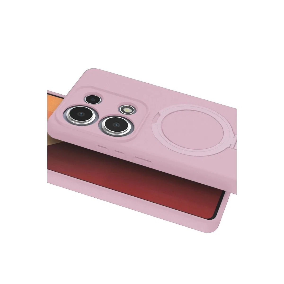Xiaomi Redmi Note 13 Pro 4g Regal Magsafe Standlı Kapak - Açık Pembe görsel 3