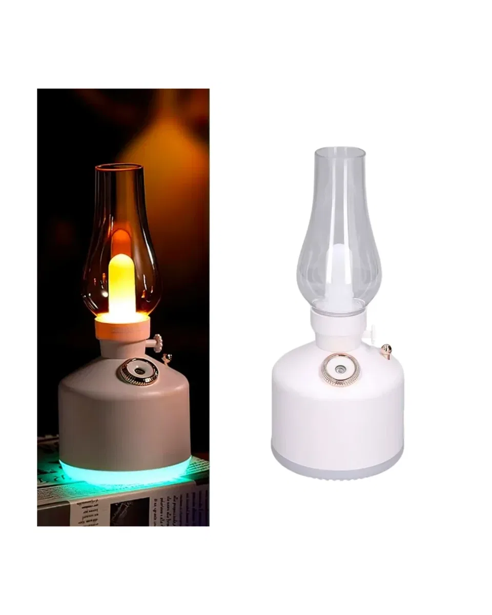 LED Işıklı Vintage Hava Nemlendirici Aromaterapi Difüzörü USB Şarjlı görsel 3