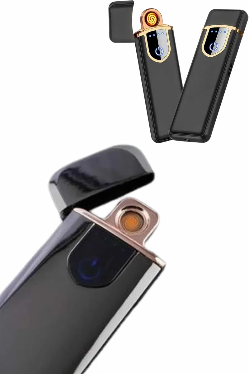 USB Şarjlı Alevsiz Çakmak Elektronik Çakmak Kamp Çakmağı görsel 4