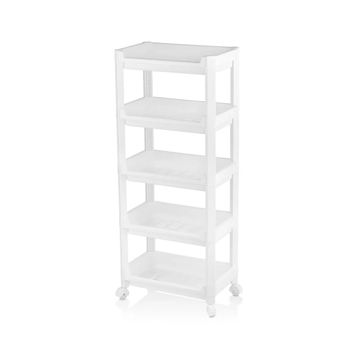 5 Katlı Tekerlekli Sepet Organizer Raf Ünitesi (355x220x850 mm) görsel 2