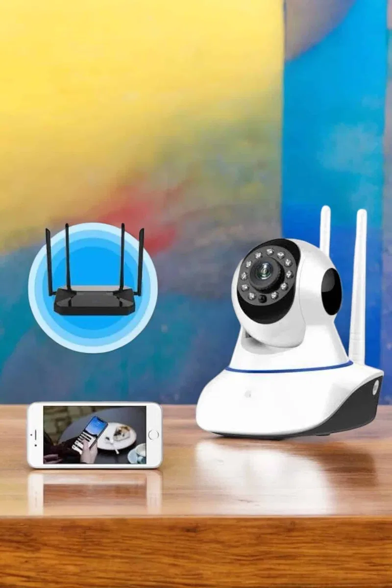Wifi Kamera Ev Kamerası Gece Görüşlü Kablosuz Bebek Izleme Kamerası görsel 4