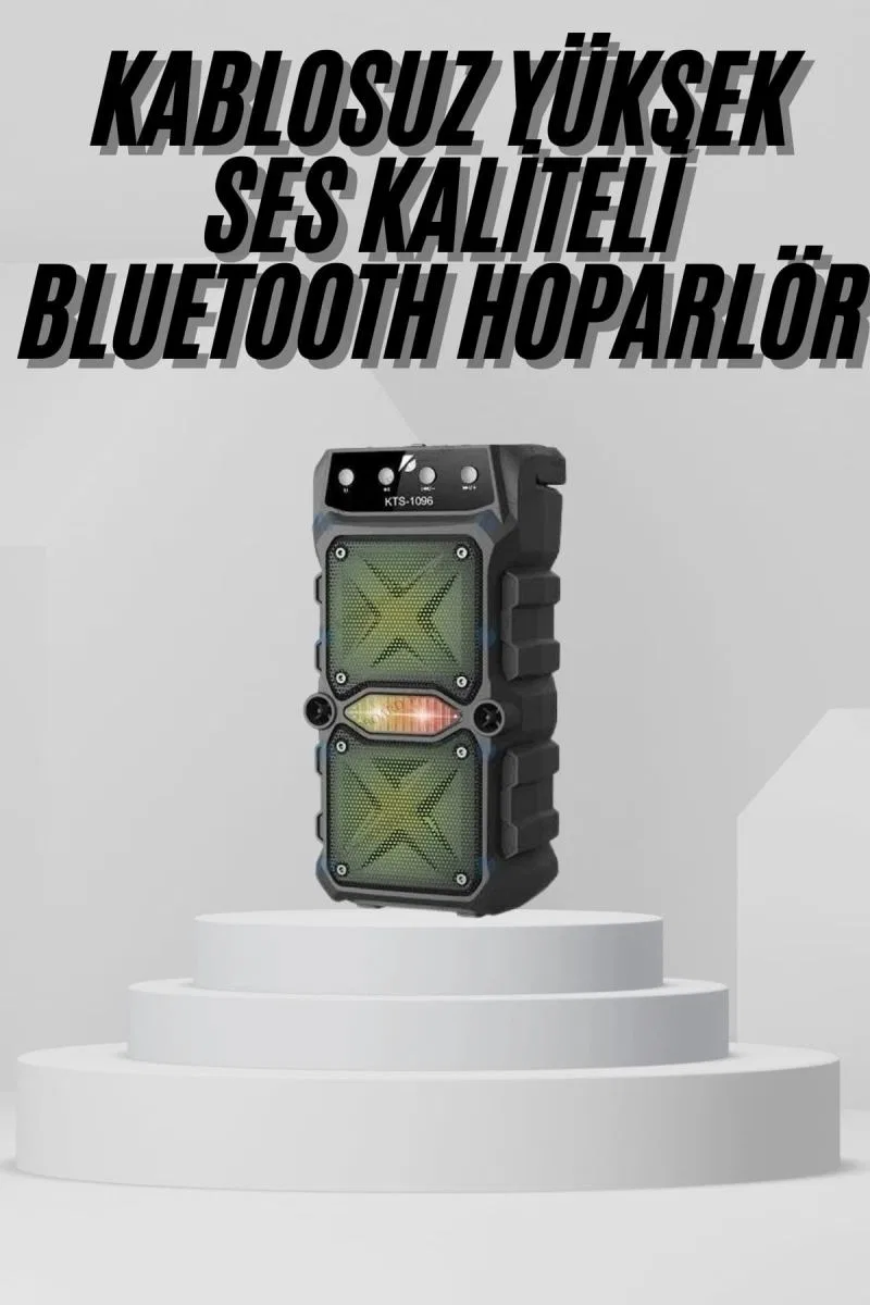 Bluetooth Hoparlör Yüksek Ses Kaliteli Büyük Boy Çift Çıkışlı Ses Bombası