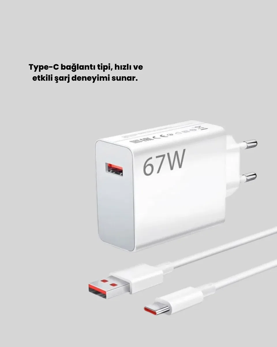 67 Watt Type C Hızlı Şarj Başlık Xiaomi Black Shark Uyumlu Yeni Nesil görsel 4