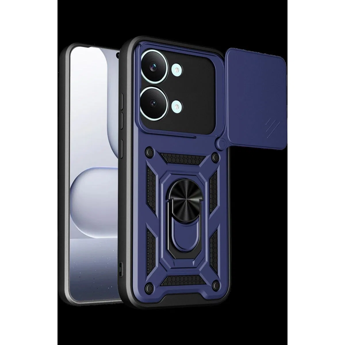 Xiaomi Poco X8 Pro Max Pars Lens Yüzüklü Silikon - Lacivert