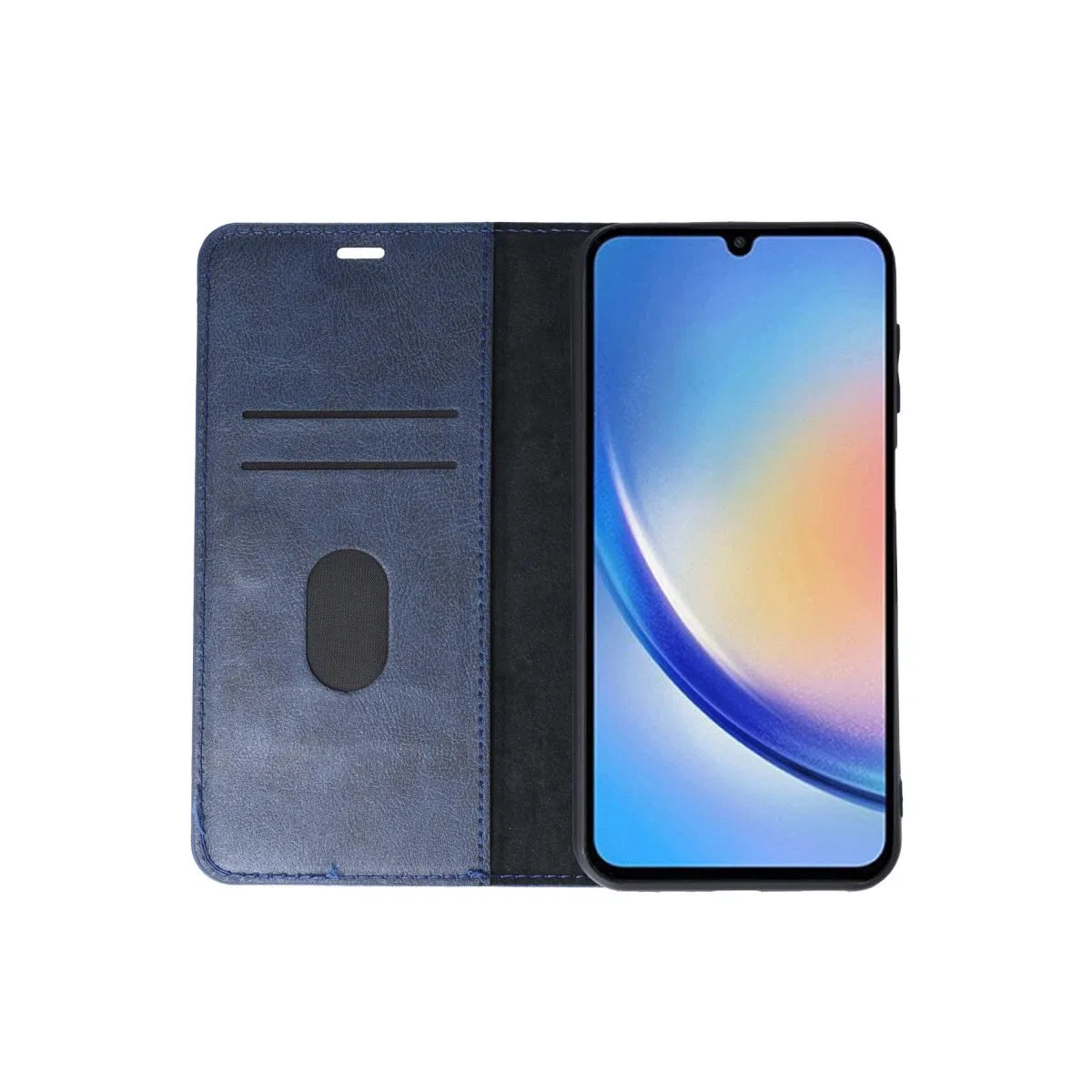 Samsung Galaxy A24 4g Kılıf Trend S Plus Kapaklı Kılıf - Lacivert görsel 3