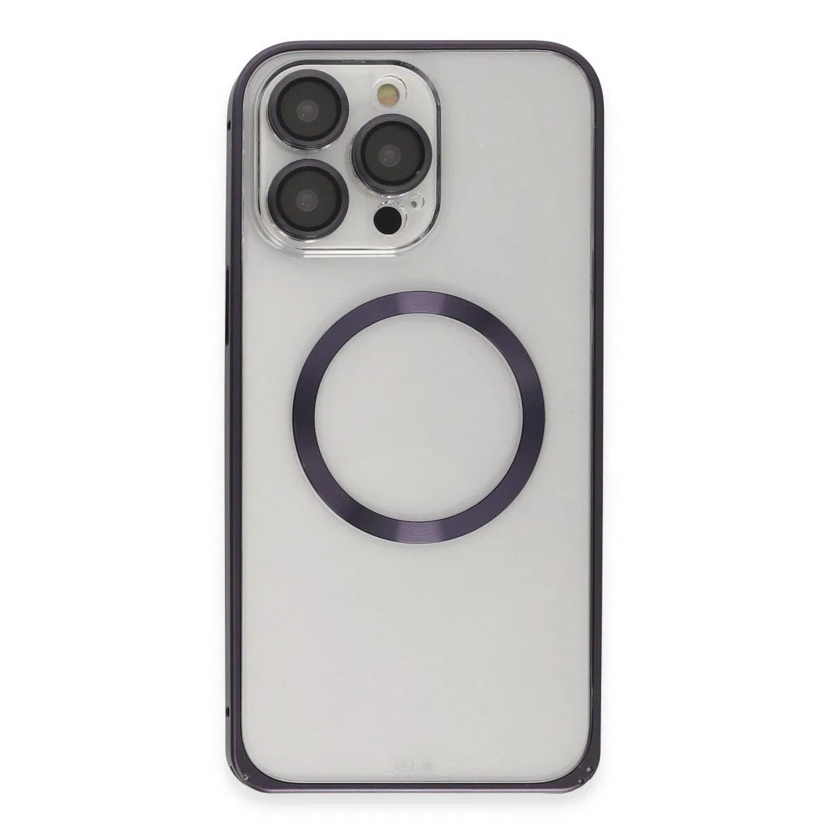 Joko Apple İphone 14 Pro Kılıf Metal Bumper Magneticsafe Kapak - Derin Mor görsel 2