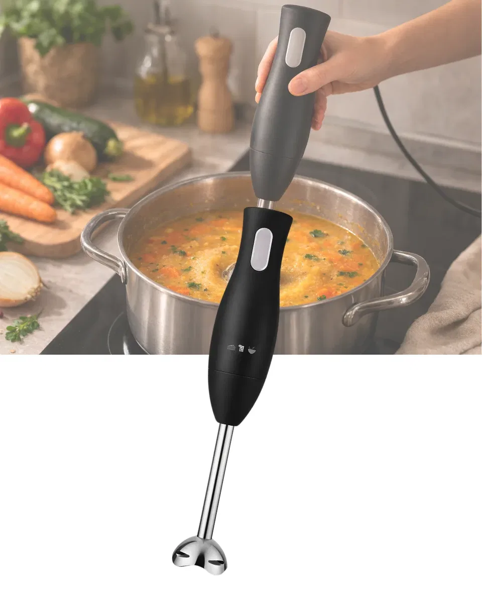 Mutfak El Blenderı Paslanmaz Çelik Uçlu Ergonomik Tasarım görsel 3