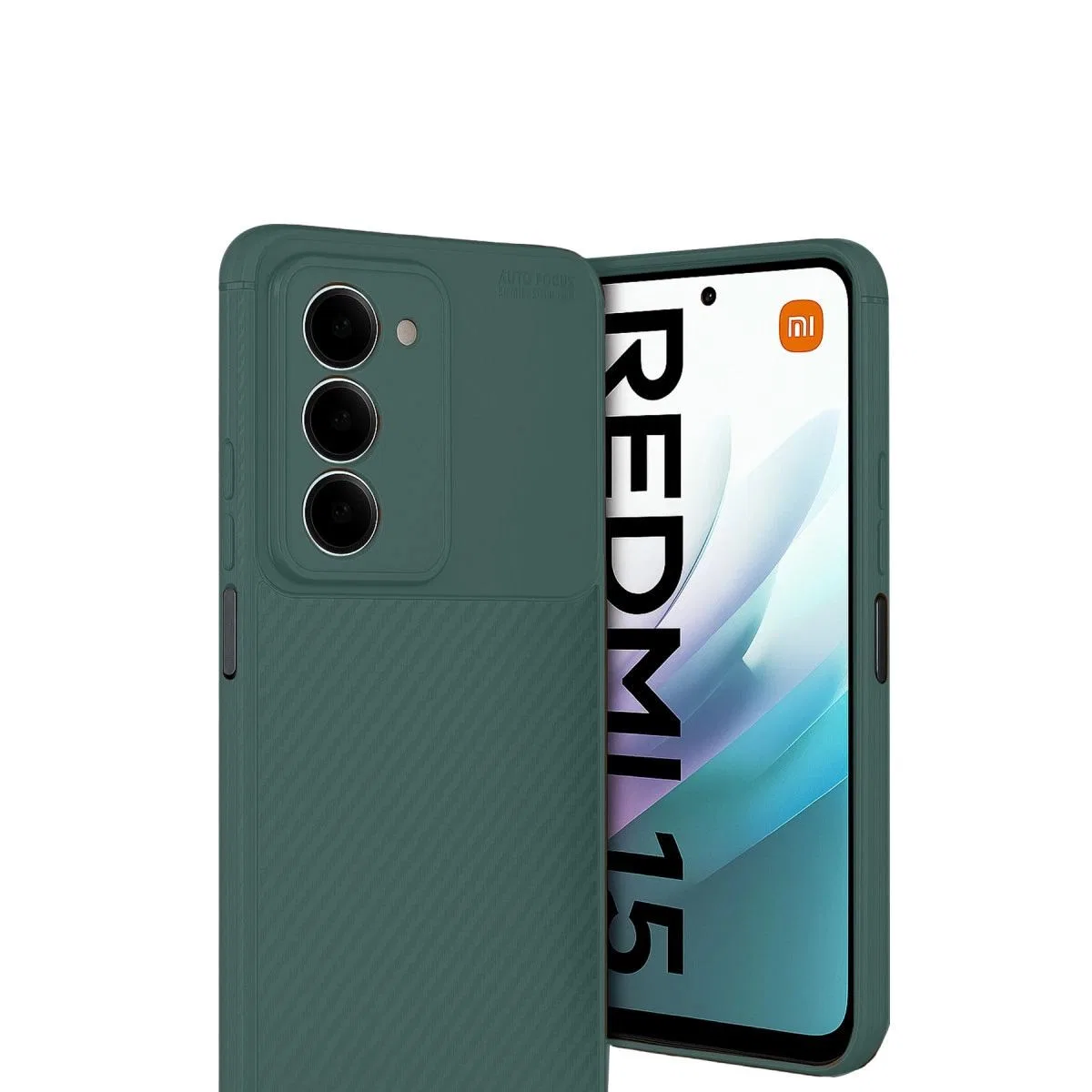 Xiaomi Redmi 15 4g Auto Focus Karbon Kapak - Koyu Yeşil görsel 2