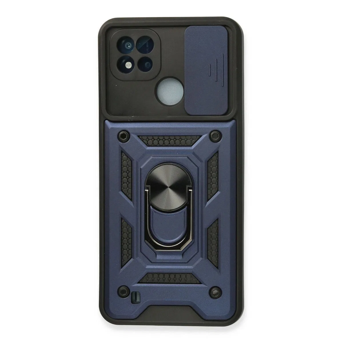 Realme C11 2021 Kılıf Pars Lens Yüzüklü Silikon - Lacivert