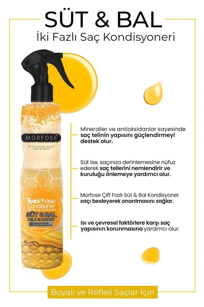 Çift Fazlı Süt & Bal Kondisyoner Fön Suyu 240 ML - mrfs görsel 2