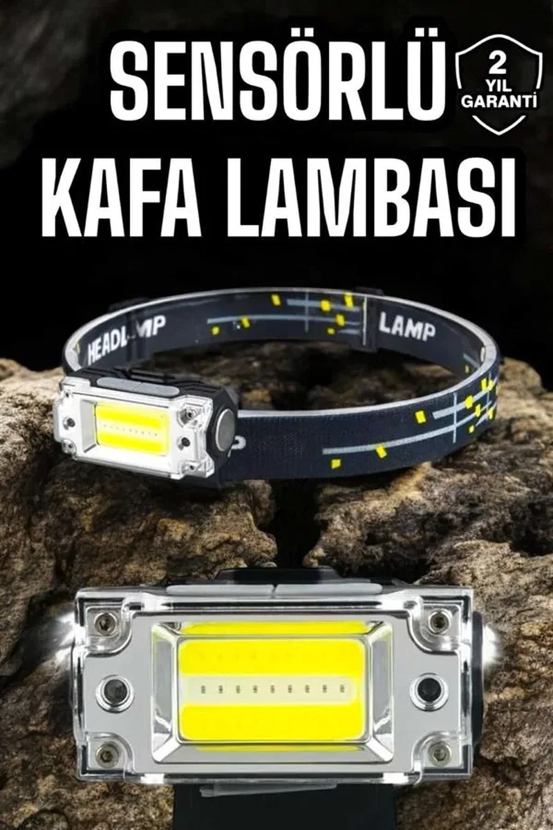 Kafa Lambası Led Fener Pratik Taşınabilir Ayarlanabilir USB Şarjlı görsel 2