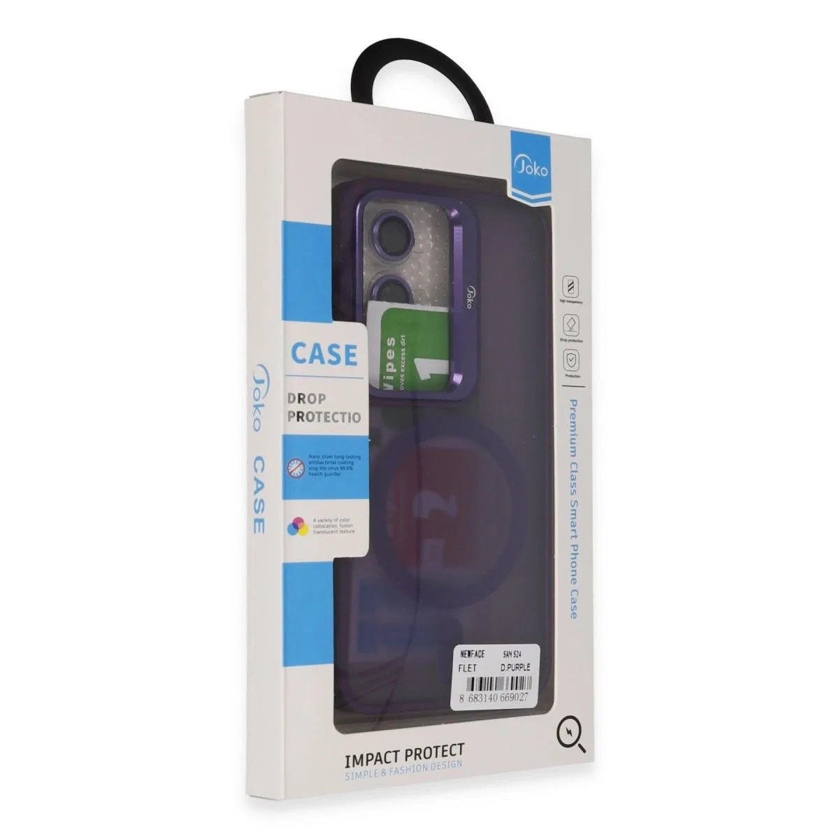 Joko Samsung Galaxy S24 Flet Lens Magsafe Kapak - Derin Mor görsel 3