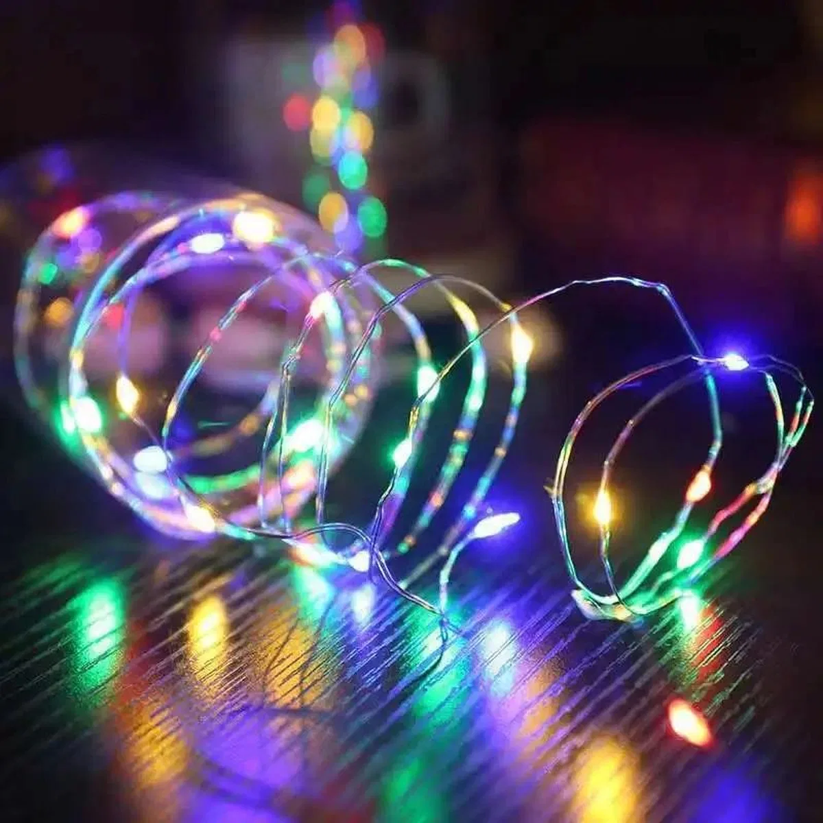 Gd968 Şerit Pilli Aydınlatma 10 Metre 100 Adet Rgb Peri Led görsel 5