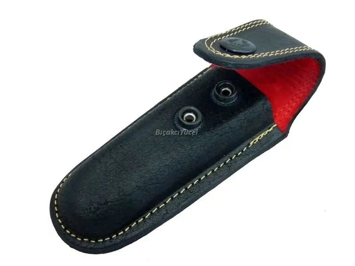 Hakiki Deri Çakı Kılıfı No: 3 - 13 Cm, Kemerlikli