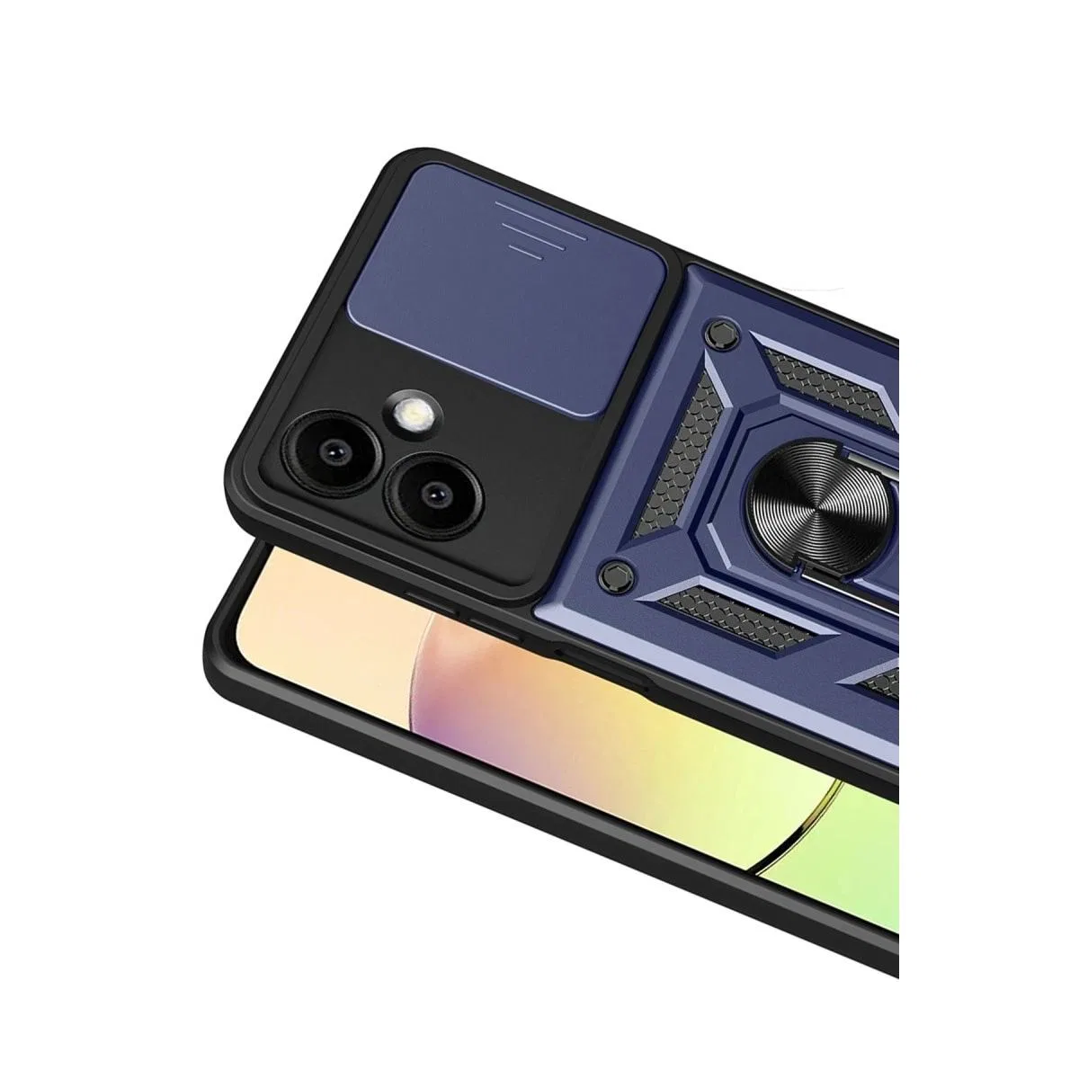Samsung Galaxy A07 4g Pars Lens Yüzüklü Silikon - Lacivert görsel 2