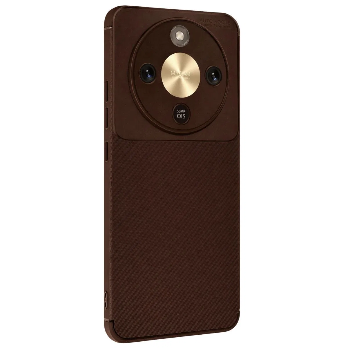 Huawei Honor Magic 8 Lite Auto Focus Karbon Kapak - Kahverengi