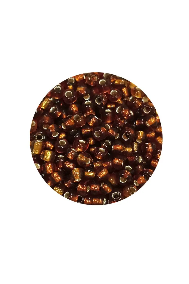 Dökme Cam Kum Boncuk (8/0) 3 mm - 60 Gram - Şeffaf Kahve - BNC198 görsel 2