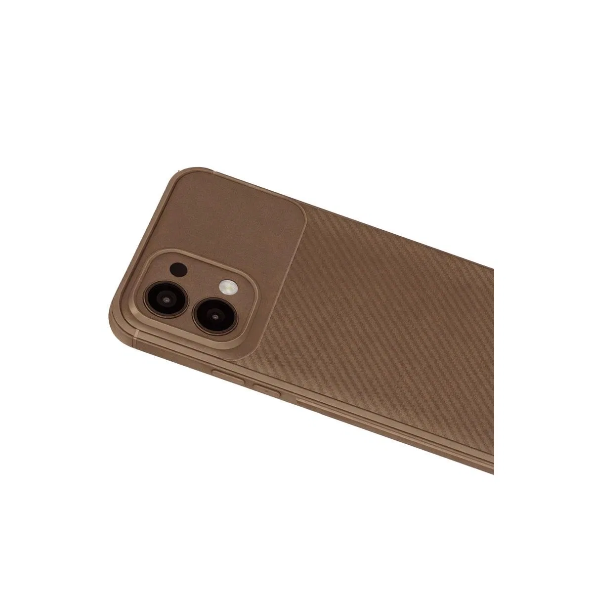 Oppo A6 Pro 4g Auto Focus Karbon Kapak - Kahverengi görsel 3