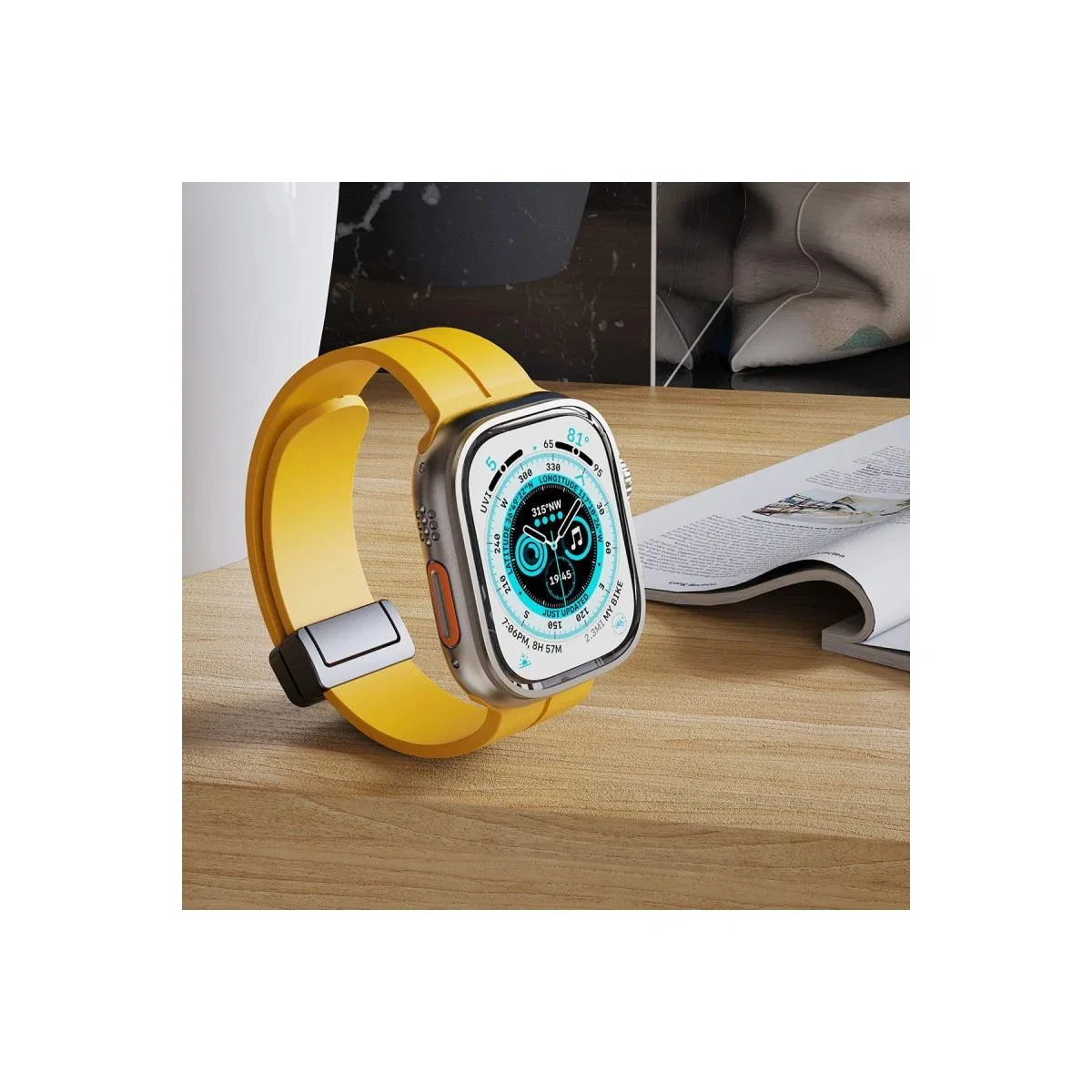 Apple Watch 42mm Kr412 Elegance Stylısh Kordon (saat Değildir) - Derin Mor görsel 5