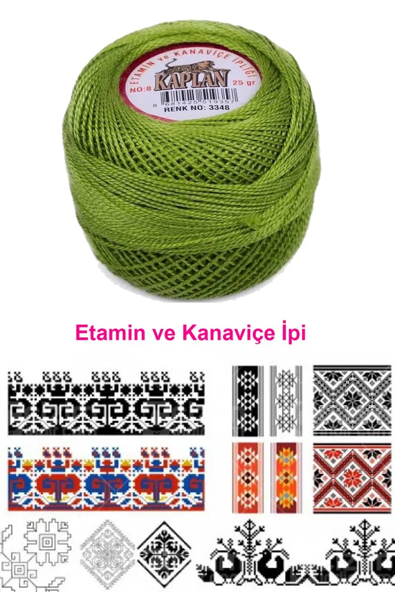 Kaplan Etamin Ve Kanaviçe İpi 8 No Kod/Renk: 3348 - Royaleks görsel 2