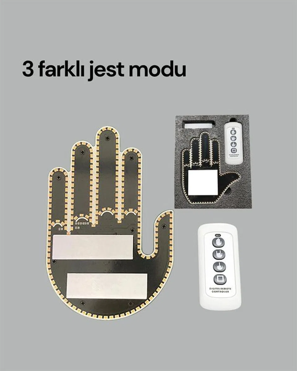 Yüksek Görünürlüklü Otomobil Işığı – 3 Modlu Led Arka Cam Aksesuarı, Pratik Ve Eğlenceli görsel 4