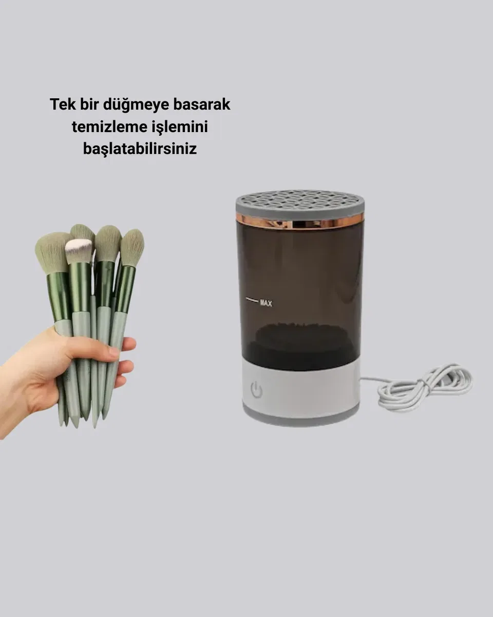 13’lü Makyaj Fırçası Fırça Temizleyici İkili Set görsel 2